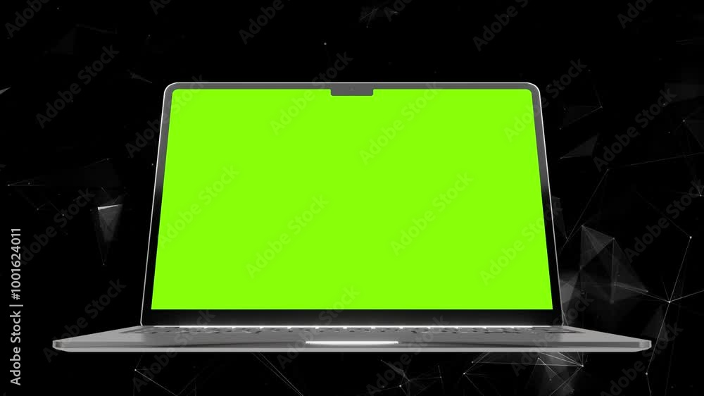 Computer laptop with green screen. Computer laptop with green screen.