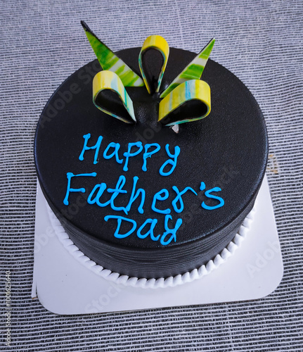 happy father's card with candles