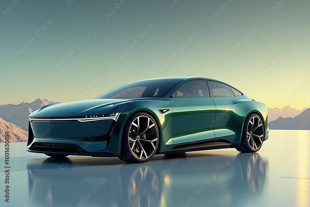 Obraz premium Eco-Friendly Materials for Electric Vehicle Development