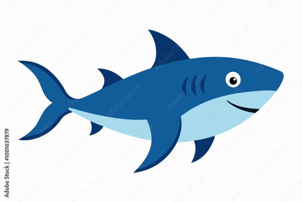 Sand tiger shark fish vector illustration on a white background Sand tiger shark fish vector illustration on a white background