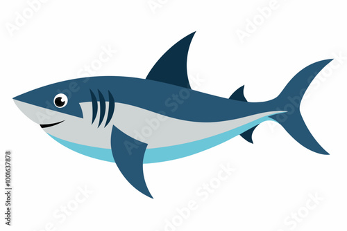 Sand tiger shark fish vector illustration on a white background