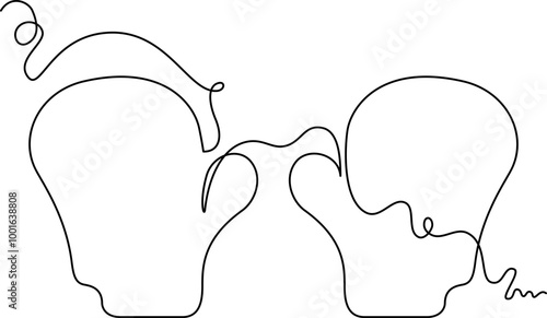 one line art oven mitt vector illustration. line art, one continuous line, simple, hand drawn and sketch style. for icons, symbols, signs or logos