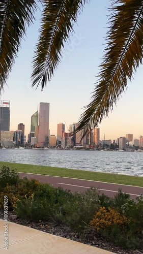 Skyline of perth in western australia