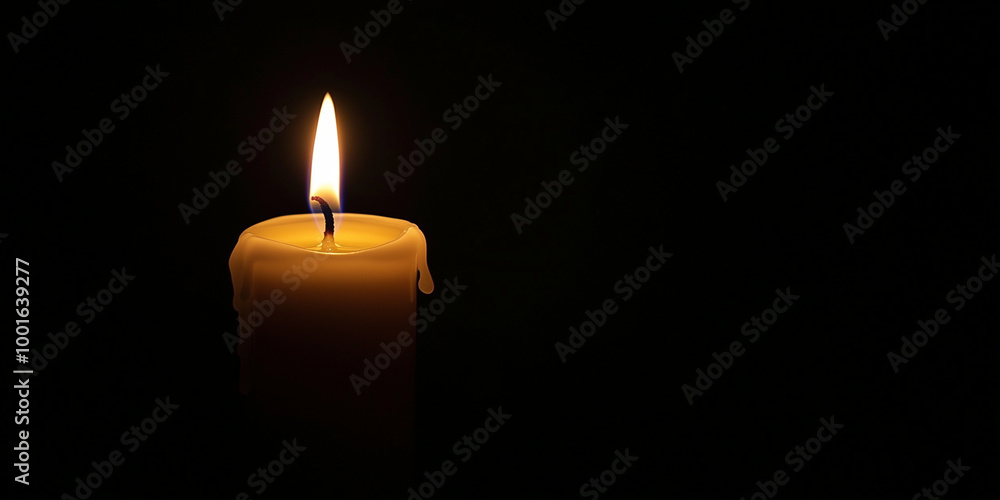 Flickering Candle in Darkness Flickering Candle in Darkness