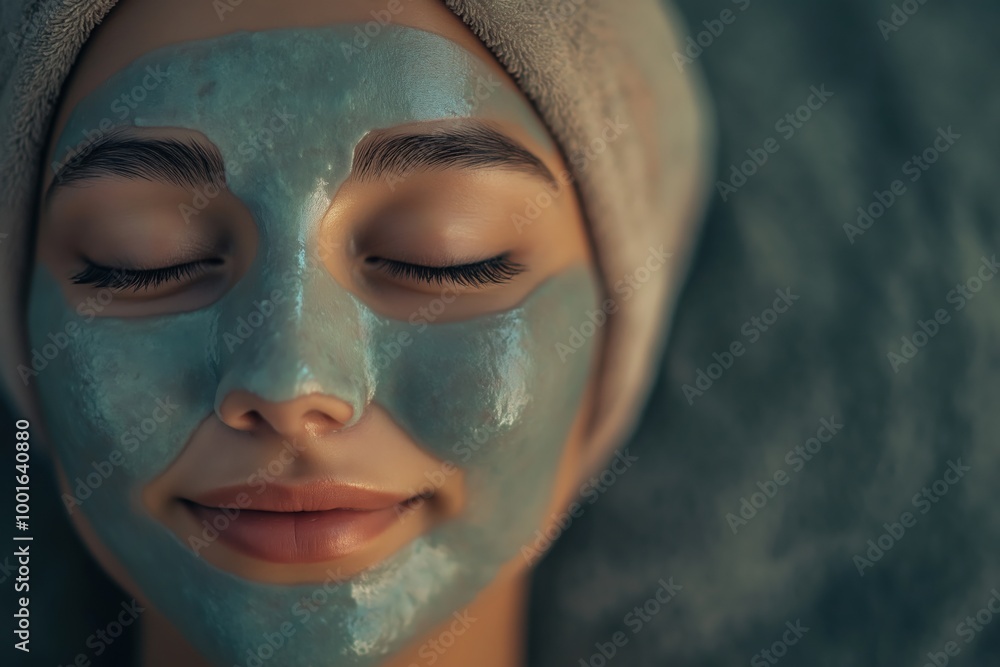 Relaxing spa facial mask for skin rejuvenation Relaxing spa facial mask for skin rejuvenation