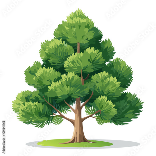 Pine tree vector art landscape illustration design