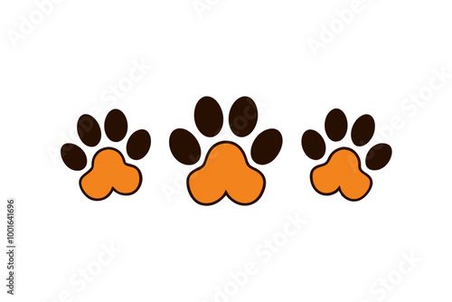 Cat paw set vector illustration featuring cute and detailed designs perfect for animal lovers and graphic projects