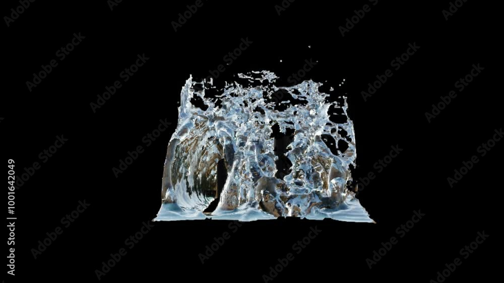 water with strong stream on transparent background toward camera
3d rendering of liquid simulation with alpha channel (transparent background)
water with strong stream on transparent background toward camera
3d rendering of liquid simulation with alpha channel (transparent background)
