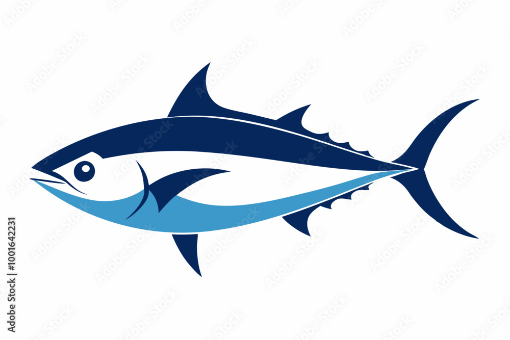 Skipjack tuna fish vector design on a white background
