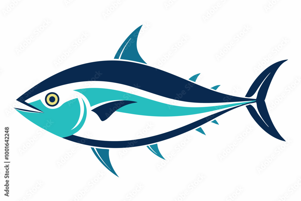 Skipjack tuna fish vector design on a white background
