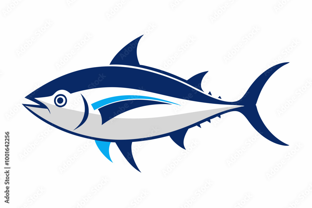 Fototapeta premium Skipjack tuna fish vector design on a white background