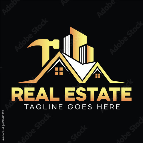 Real estate and home renovation logo design