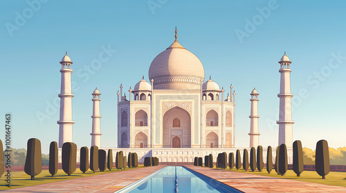 Taj mahal architecture taj mahal landmark. Taj Mahal. Illustration