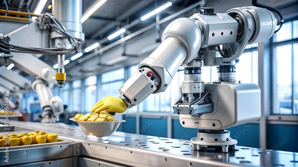Close-up of an advanced robot performing delicate tasks Close-up of an advanced robot performing delicate tasks