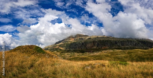 landscape with mountains and sky in the Ecrins national park