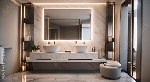 modern bathroom interior with bathroom