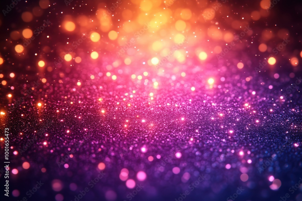 Fototapeta premium Vibrant Gradient Sparkling Texture With Glowing Particles