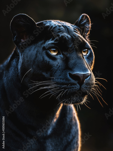 close up of a black panta