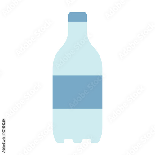 Plastic water bottle. Vector illustration.