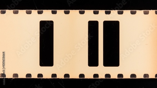 Vintage film strip with minimalistic light leaks in classic photography
