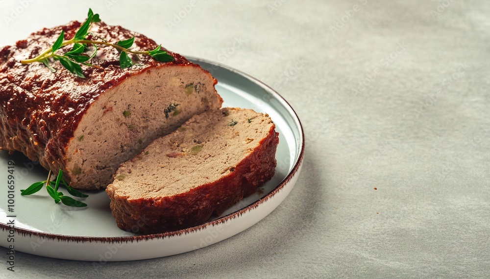 Meatloaf is a dish of ground meat that has been combined with other ingredients and formed into the shape of a loaf, then baked or smoked. Isolated on white background with copy space Meatloaf is a dish of ground meat that has been combined with other ingredients and formed into the shape of a loaf, then baked or smoked. Isolated on white background with copy space