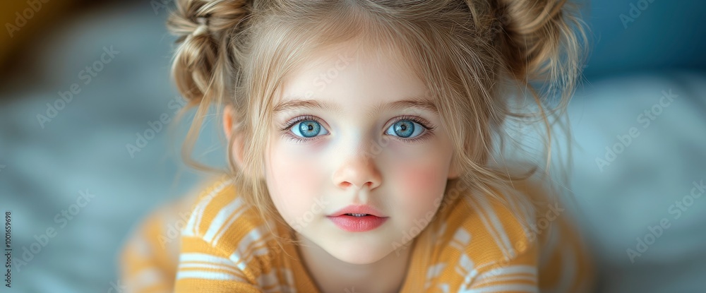 Portrait of a Young Girl with Blue Eyes Portrait of a Young Girl with Blue Eyes
