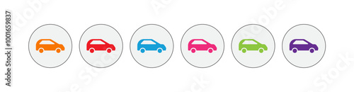 Transport car icon set design. Automotive traffic vector icons design illustration.