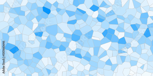 Abstract blue broken stained glass background design with colorful line. geometric polygonal background with different figures. low poly crystal mosaic background. triangle background pattern shape.