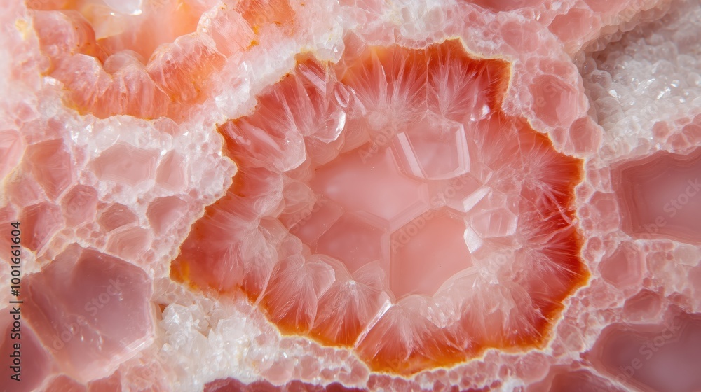 Close-up of pink onyx crystal marble texture for elegant interior design Close-up of pink onyx crystal marble texture for elegant interior design
