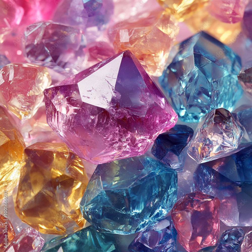 Multicolored glass crystals diamonds background texture. Multicolored glass crystals diamonds background texture.