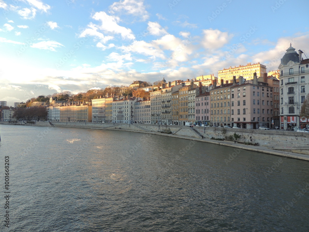 Saône River in Lyon Saône River in Lyon