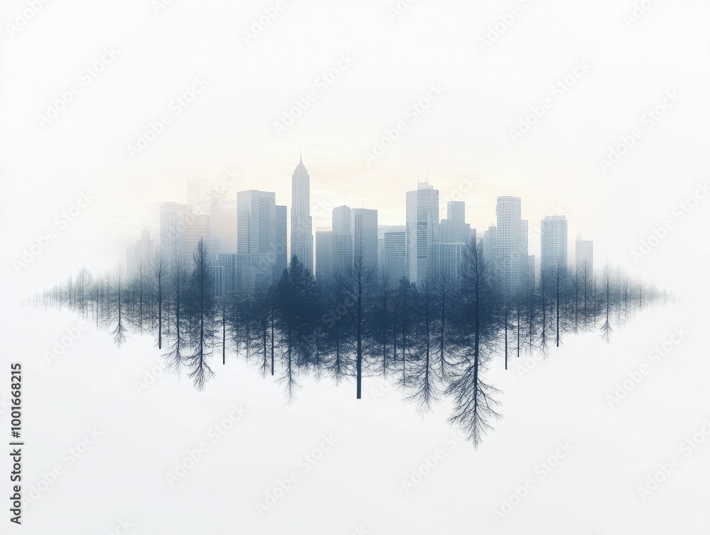 Fototapeta premium Double exposure of asset management solutions, combined with portfolio visualizations, illustrating Asset Management Solutions
