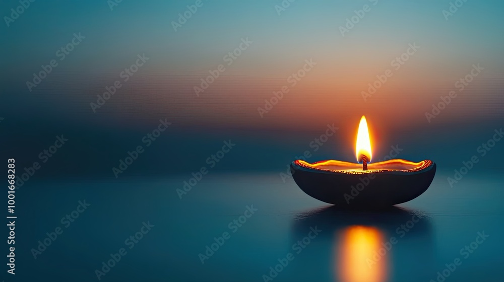 A serene candle flickers on a calm surface, illuminated by the fading light of dusk, creating a peaceful ambiance. A serene candle flickers on a calm surface, illuminated by the fading light of dusk, creating a peaceful ambiance.