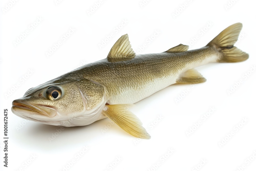 Single Haddock Fish Isolated on White Background Single Haddock Fish Isolated on White Background
