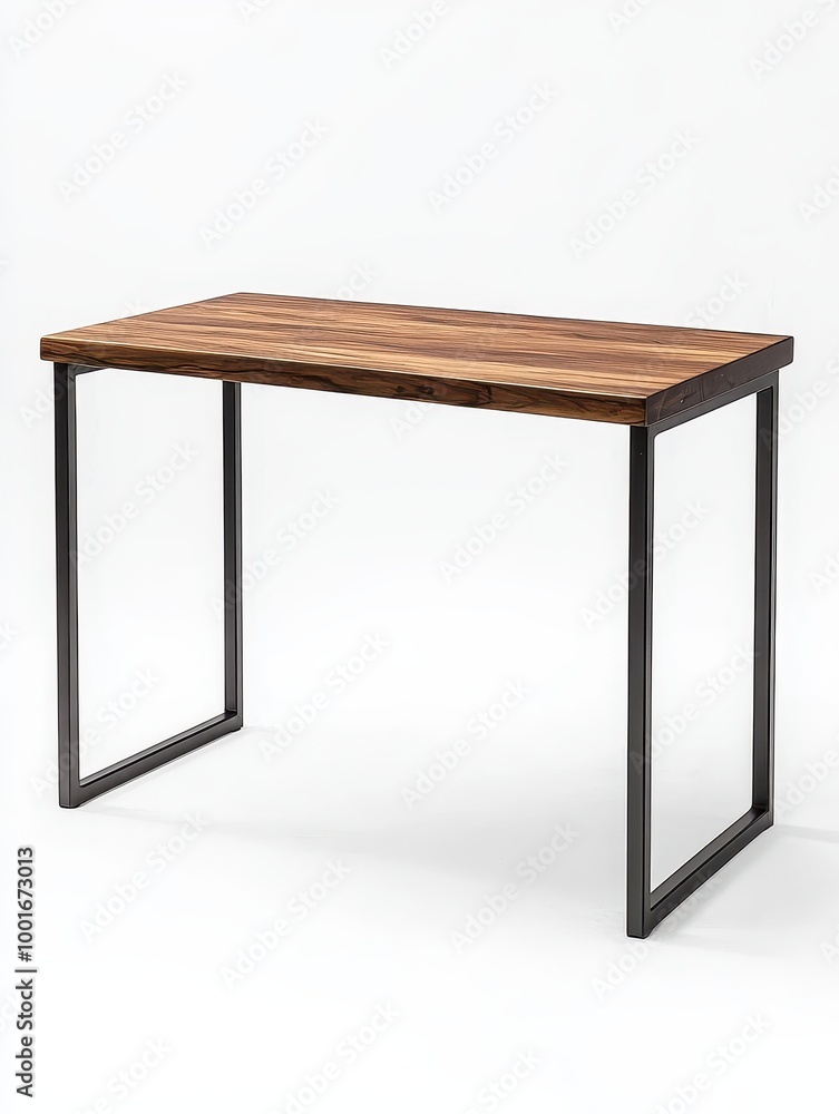 Fototapeta premium Minimalist Wooden Desk with Compact Design