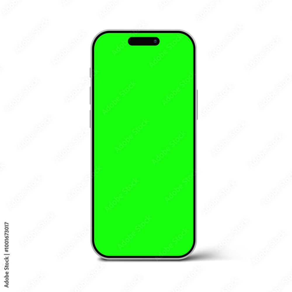chromakey smartphone mockup. Phone template with green blank screen.eps chromakey smartphone mockup. Phone template with green blank screen.eps
