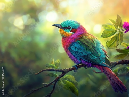 A colorful bird 