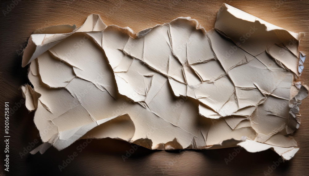 Conceptual Image of a Torn Note with Frayed Edges Conceptual Image of a Torn Note with Frayed Edges