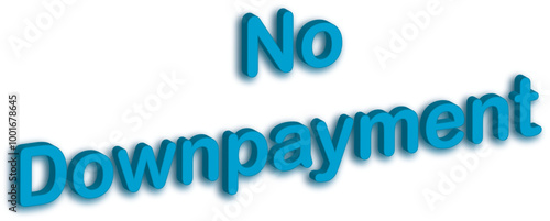 ''No Down payment'' Typography 1