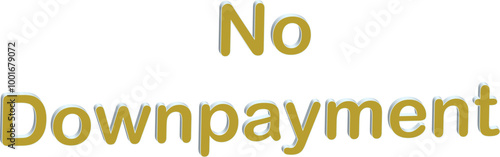 ''No Down payment'' Typography 3