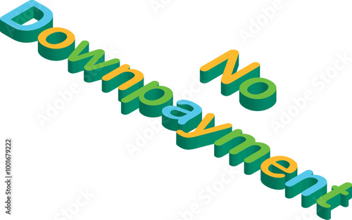 ''No Down payment'' Typography 4