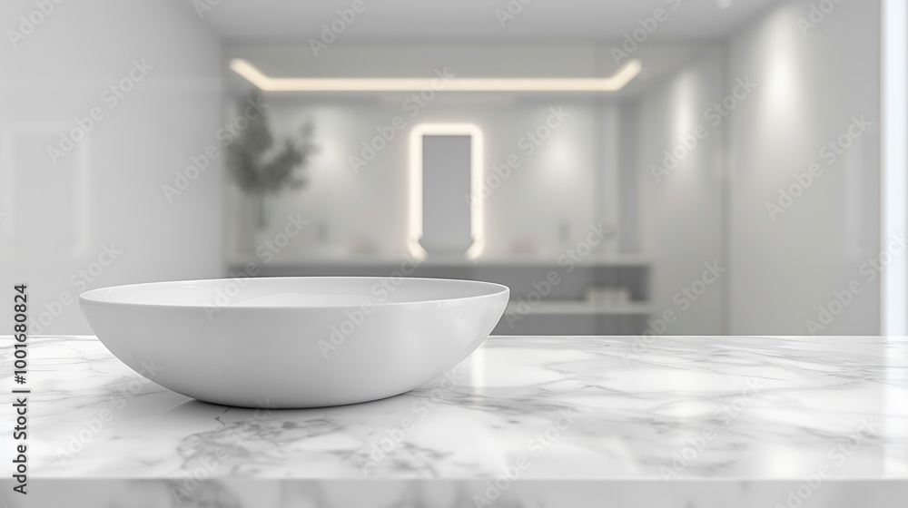 Close up of white marble bathroom interior with white bathtuble countertop Close up of white marble bathroom interior with white bathtuble countertop