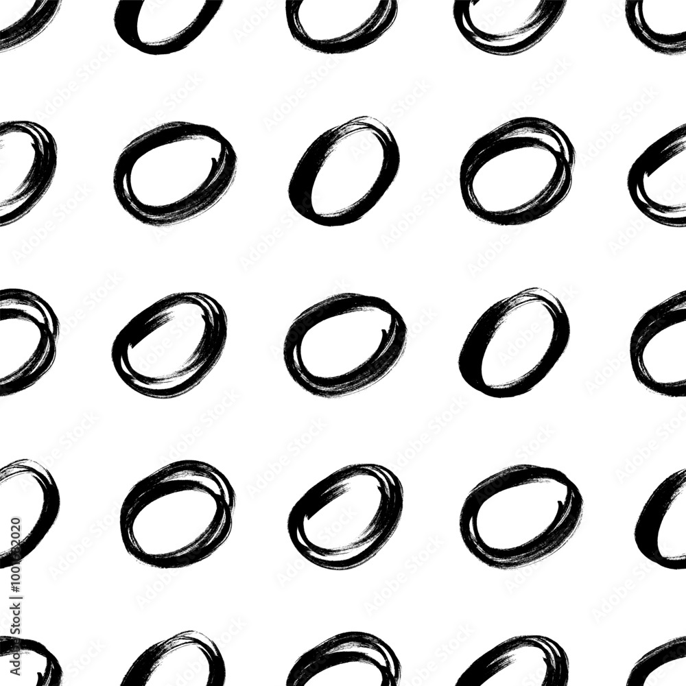 Seamless pattern with sketch circles shape Seamless pattern with sketch circles shape