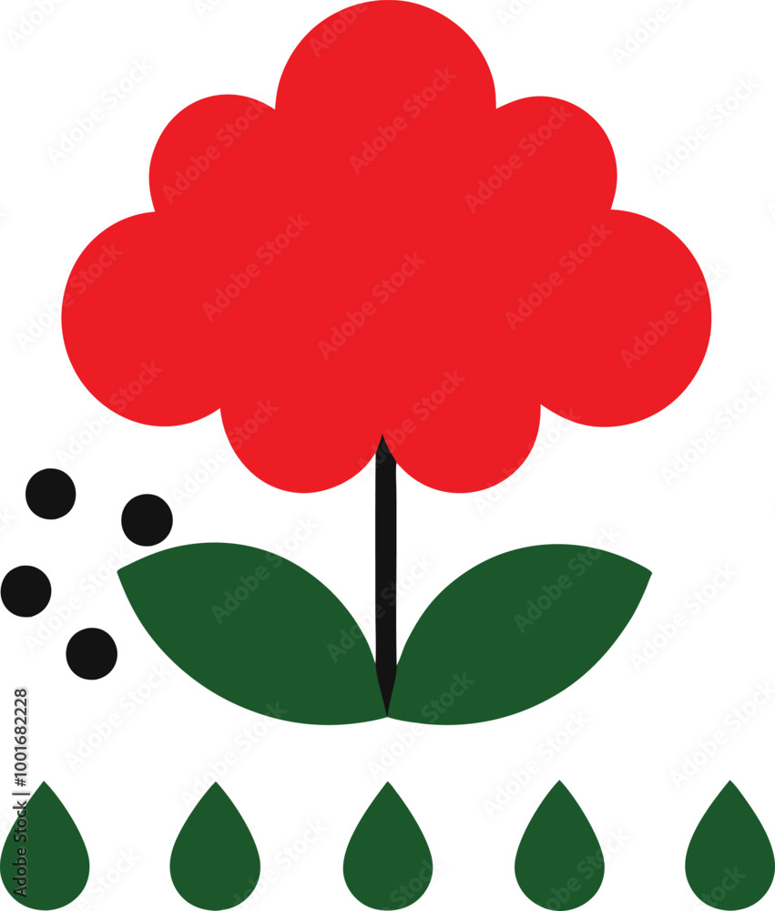 gentle raindrops on delicate flowers a serene minimal floral illustration
gentle raindrops on delicate flowers a serene minimal floral illustration