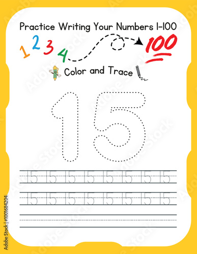 Number tracing Worksheets for kids 