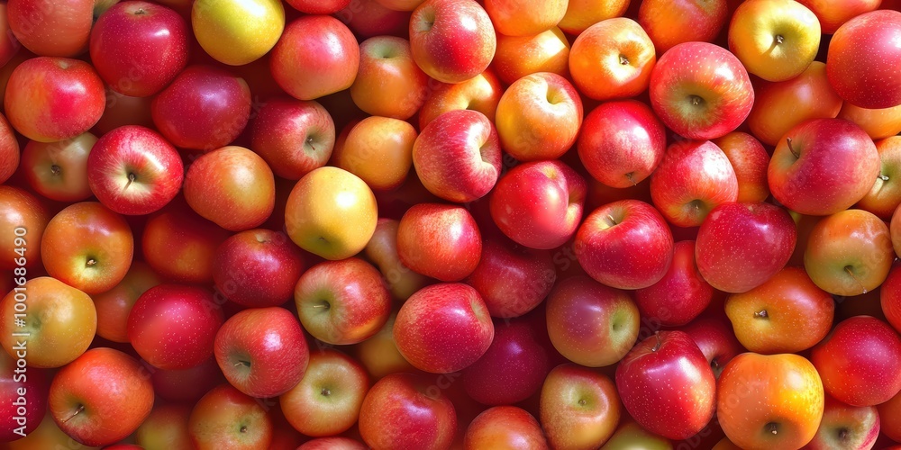 Colorful Apples on Vibrant Background Colorful Apples on Vibrant Background