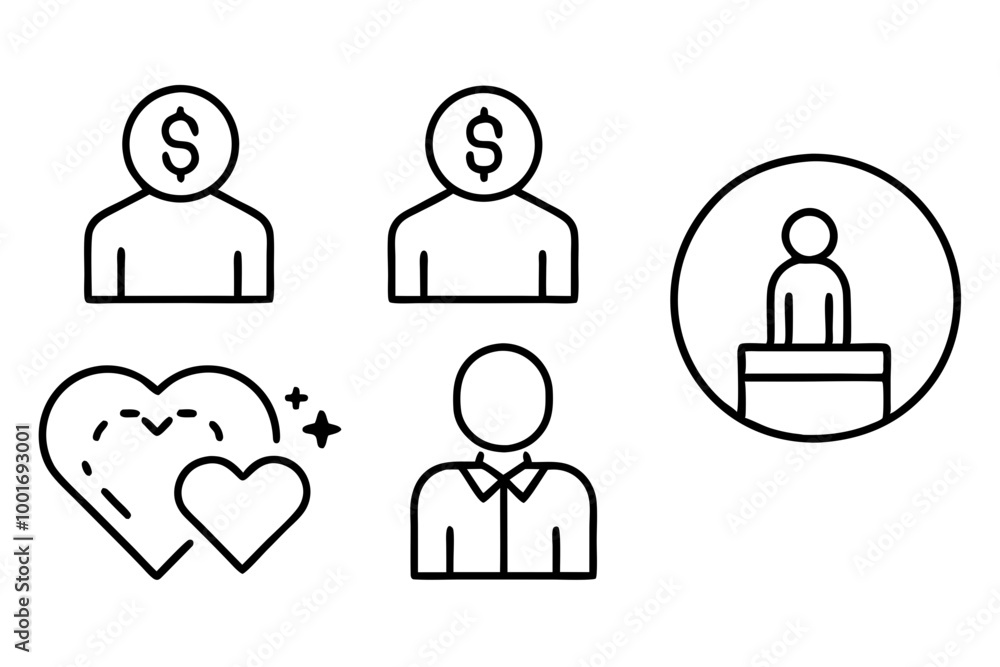Donation icons Pixel perfect. Charity, finance, team, Donation icons Pixel perfect. Charity, finance, team,