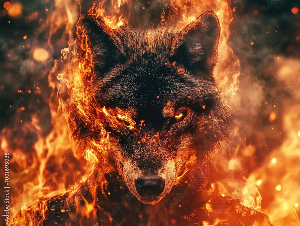 wolf in fire wolf in fire