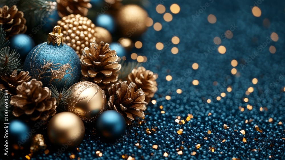 Christmas and New Year holidays background. Christmas tree with golden baubles and lights bokeh background. Space for text. Copy space. Greeting card. Christmas and New Year holidays background. Christmas tree with golden baubles and lights bokeh background. Space for text. Copy space. Greeting card.