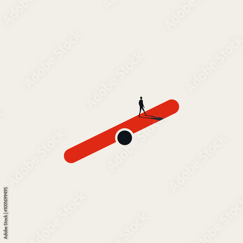 Business career direction vector concept. Symbol of growth, ambition, motivation, challenge. Minimal design eps10 illustration.